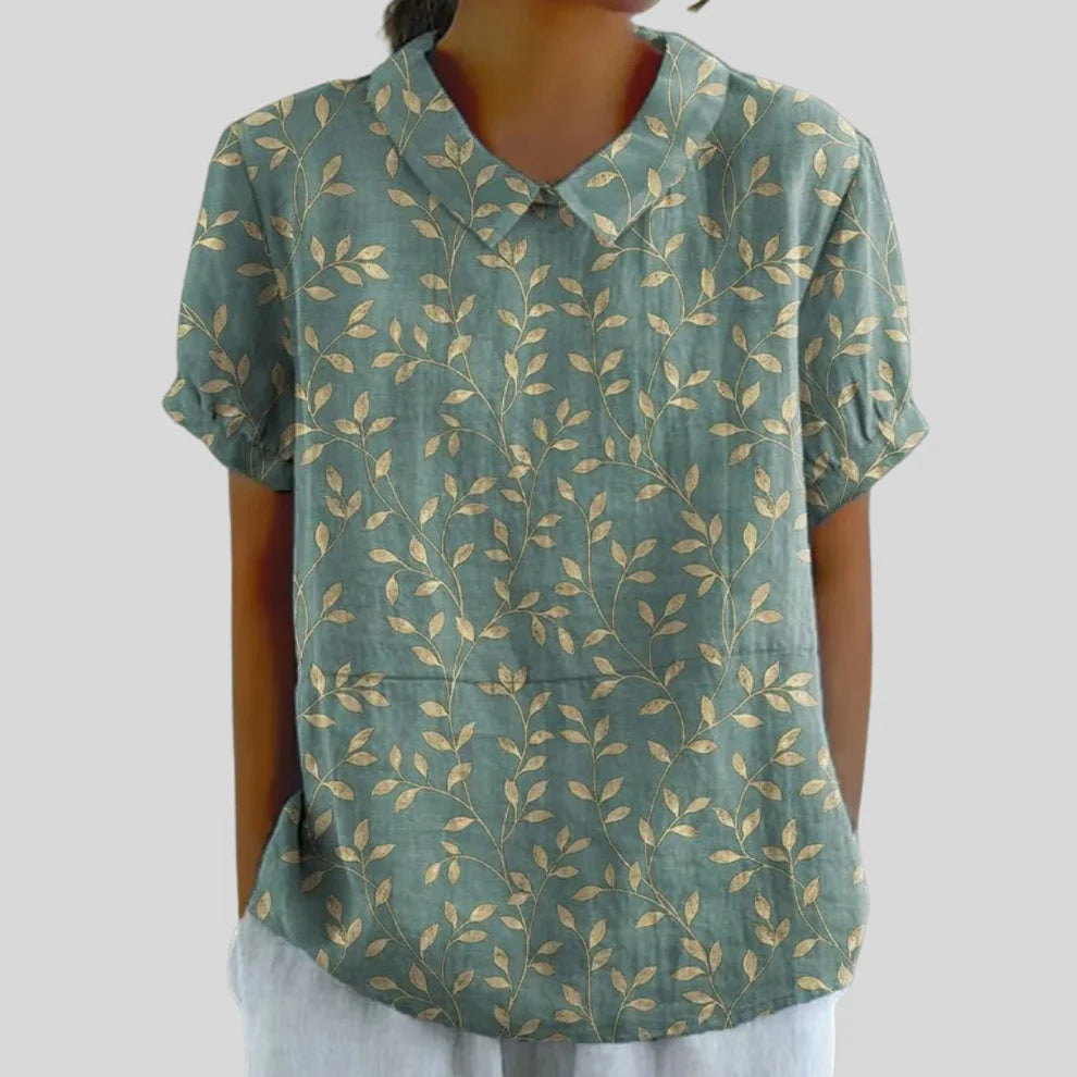 Blusa elegante, con estampado floral y cómodo