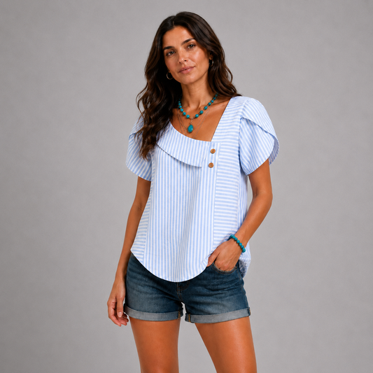 Blusa informal a rayas