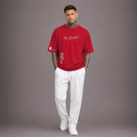 Camiseta estilo urbano de corte holgado: mezcla de algodón de primera calidad, corte oversize desenfadado y estampado gráfico
