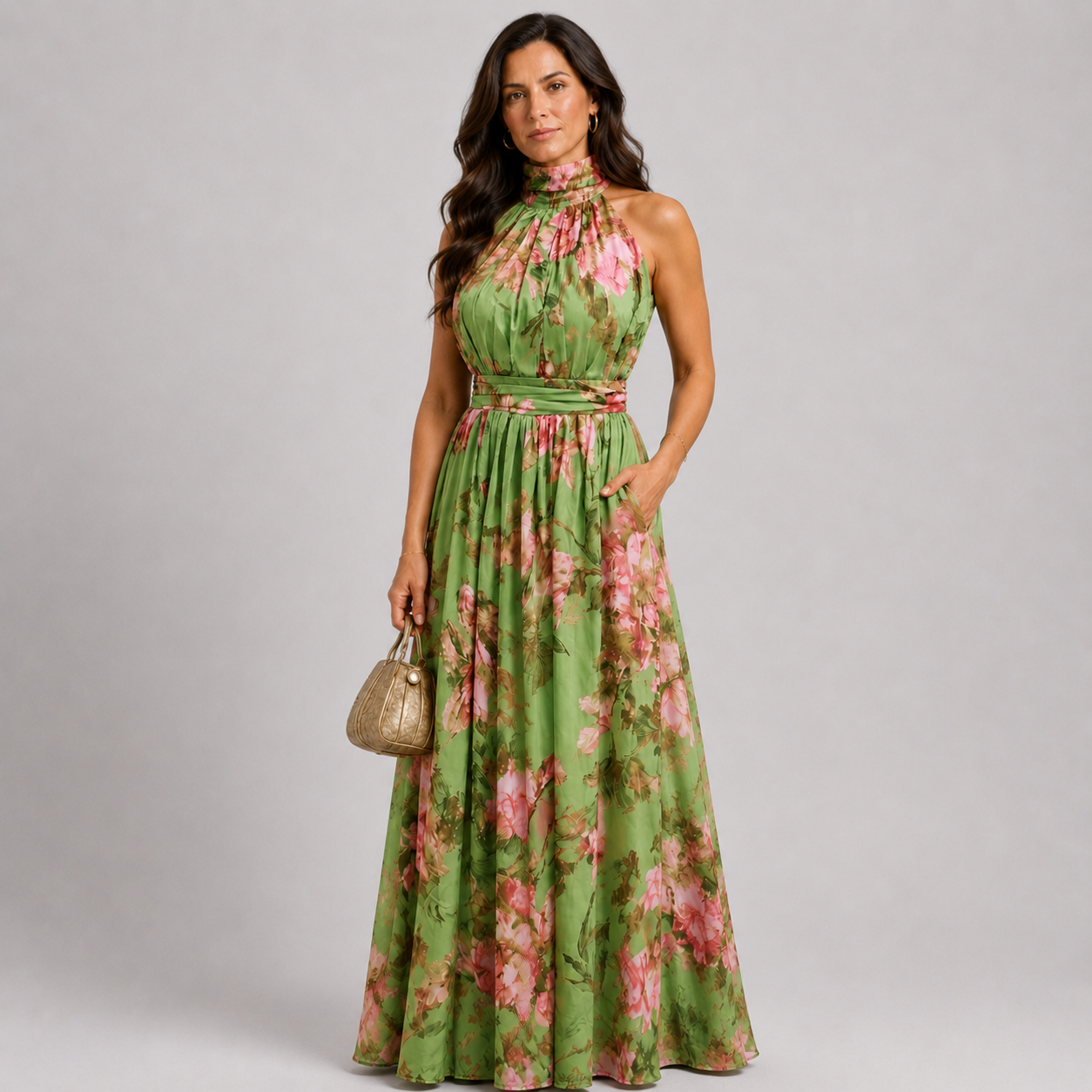 Elena |  Elegante vestido de verano con estampado floral