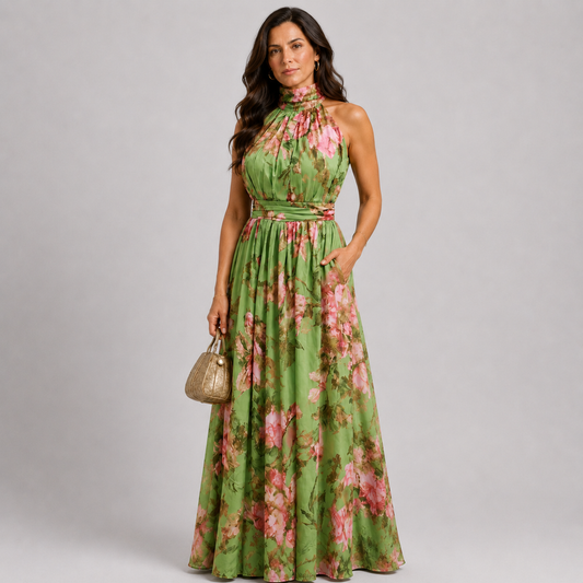 Elena |  Elegante vestido de verano con estampado floral