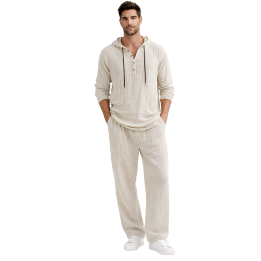 Conjunto de dos piezas Juan: sudadera holgada con capucha y pantalones