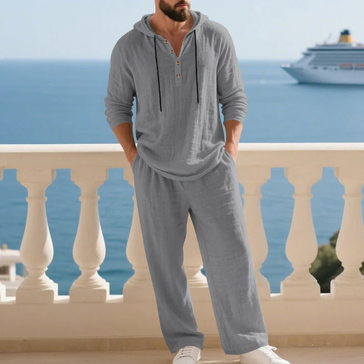 Conjunto de dos piezas Juan: sudadera holgada con capucha y pantalones