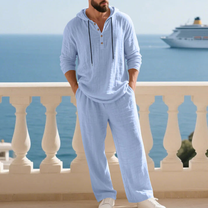 Conjunto de dos piezas Juan: sudadera holgada con capucha y pantalones