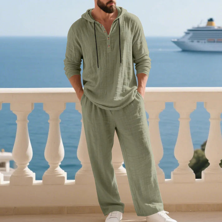 Conjunto de dos piezas Juan: sudadera holgada con capucha y pantalones